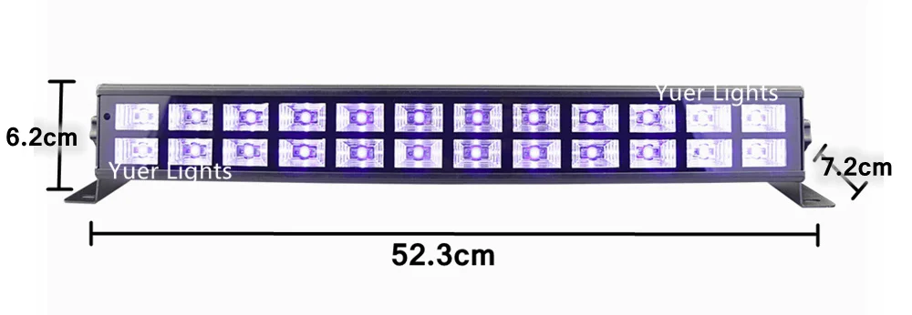 24 светодиодный s Disco ультрафиолетовая панель огни вечерние Dj лампа УФ Цвет светодиодный для настенных светильников на Рождество лазерный