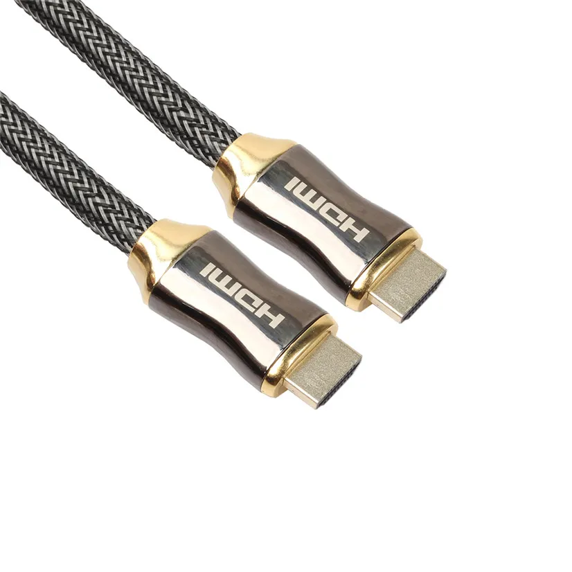 

Factory price  Braided Ultra HD HDMI Cable v2.0 High Speed + Ethernet HDTV 2160p 4K 3D GOLD 1M Sept30