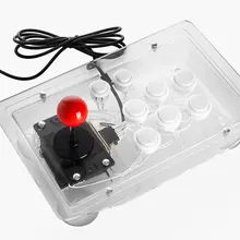 Компьютерный игровой джойстик с прозрачными/черными цветами и USB разъемом для Windows Win7 Win8 Win10 PC аркадные игры, plug& play