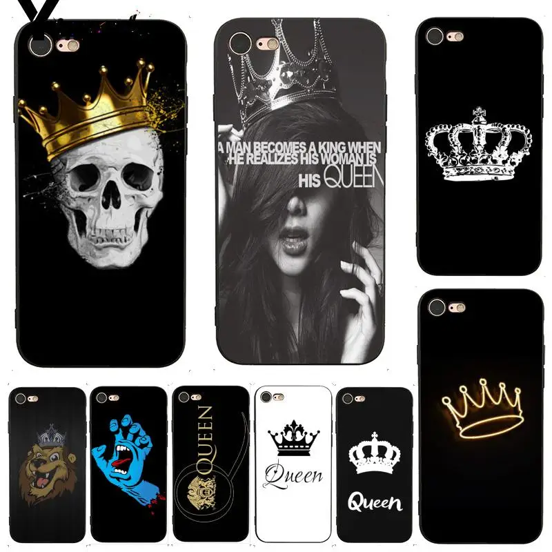 Yinuoda For iphone 7 6 X Case Queen Boss Crown King Good