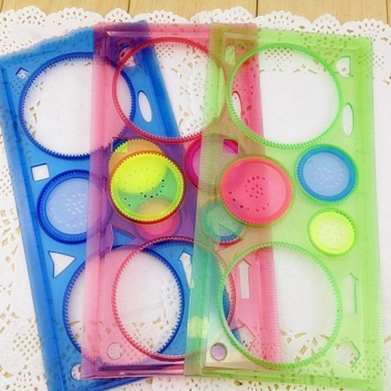 Painting Multi-function Interesting Puzzle Spirograph Children Drawing Plastic Ruler Can Improve Start Work Ability ZJF16 Painting Multi-function Interesting Puzzle Spirograph Children Drawing Plastic Ruler Can Improve Start Work Ability ZJF16