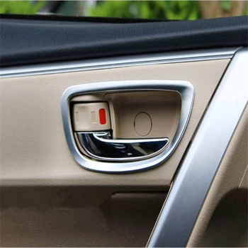 

WELKINRY car auto cover For Toyota Corolla Altis E170 2013 2014 2015 2016 2017 ABS chrome interior door cup bowl handle cap trim