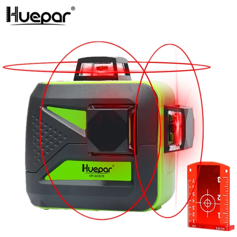 

Huepar 12 Lines 3D Cross Laser Level Self-Leveling 360 Horizontal And Vertical Cross Super Powerful Red Laser Beam Line