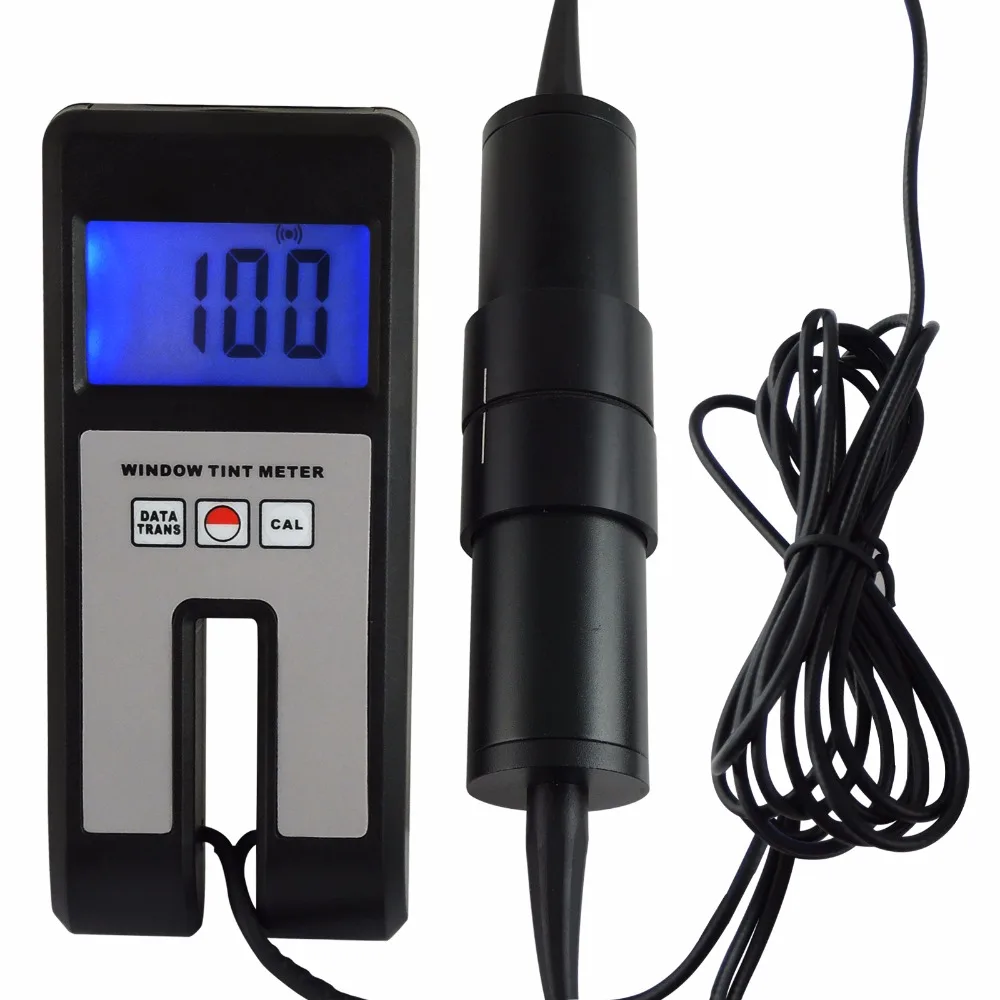 Digital Window Tint Meter Visual Light Transmission 18mm Thickness Continuous Measuring Sensor 100% Range Glass Plastic thickness gauge
