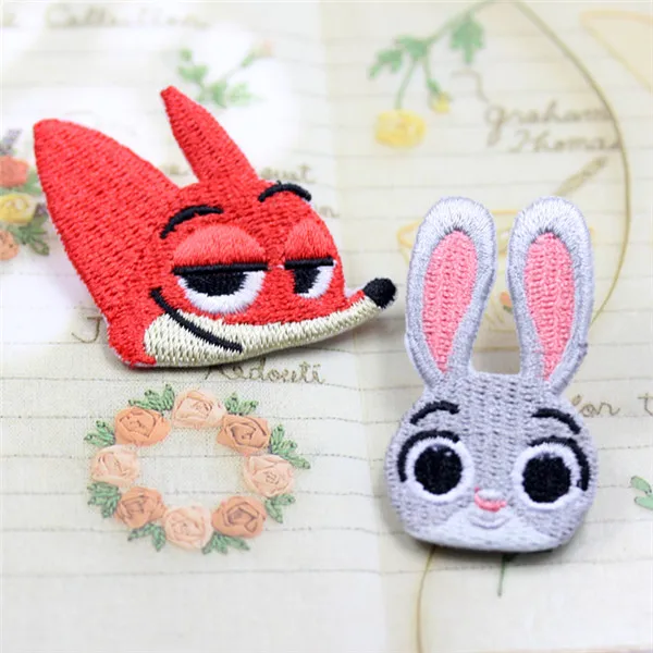 Zootopia Nick and Judy Cartoon stickers Iron on Cloth Patches - 5