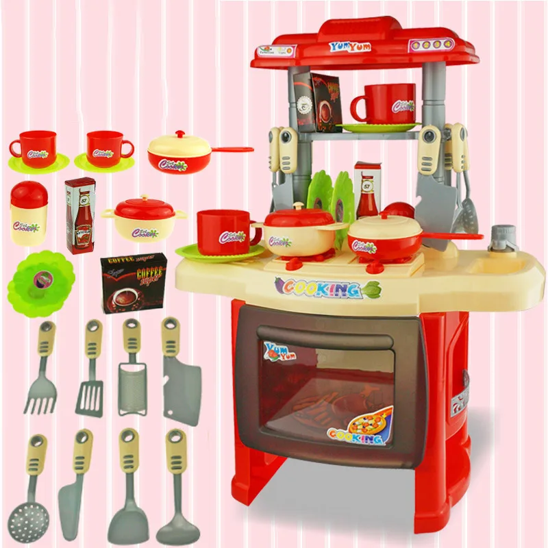 Новый Детский милый набор кухонных игрушек для приготовления пищи DIY мини