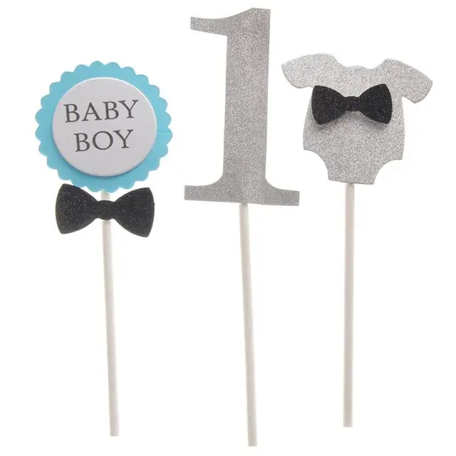 Lovely Baby Boy 1st Birthday Clothing Design Celebrating Party Cake