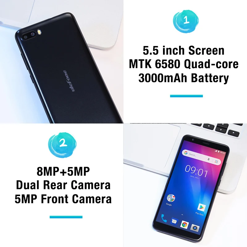 Ulefone S1 1GB+8GB Smartphone 5.5 inch Android Go edition Dual Camera 3G Face Unlock mobile phone Ulefone S1 1GB+8GB Smartphone 5.5 inch Android Go edition Dual Camera 3G Face Unlock mobile phone