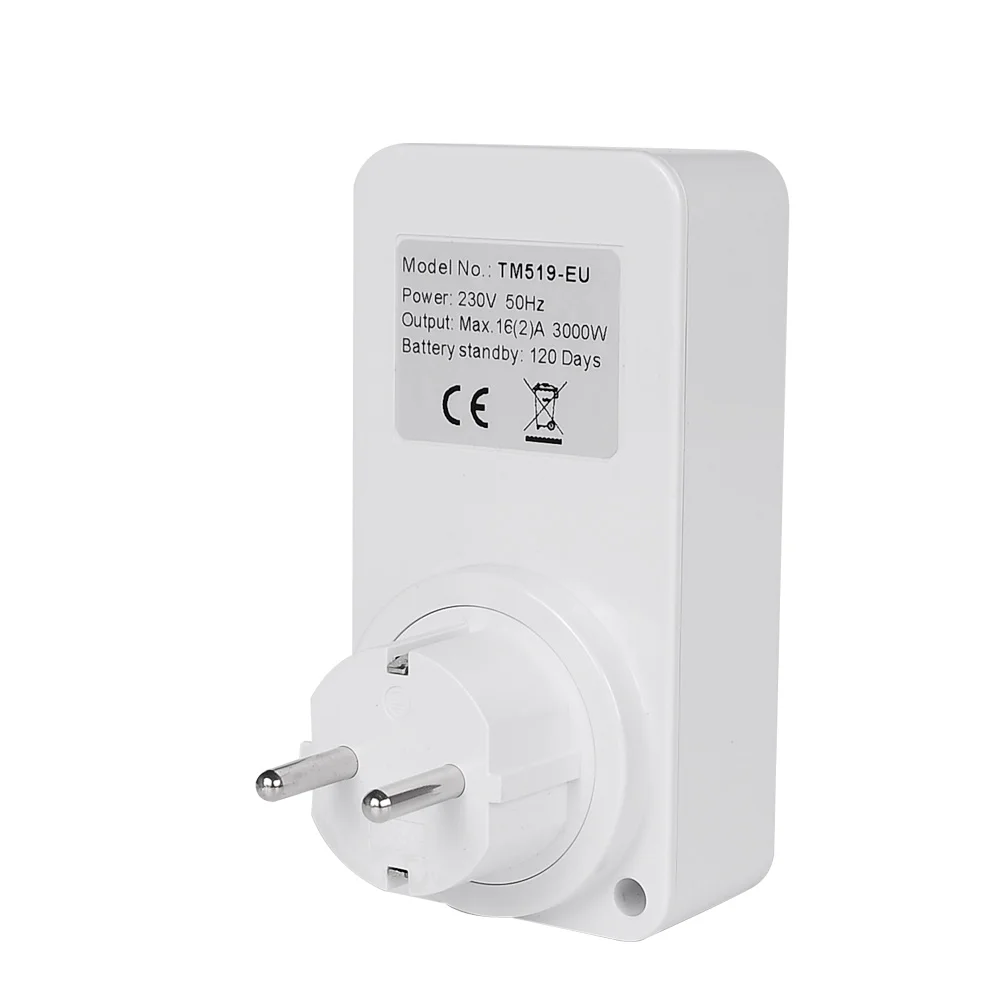 EU Plug Outlet Electronic Digital Timer Socket with Timer 220V AC Socket Timer Plug Time Relay Switch Control Programmable