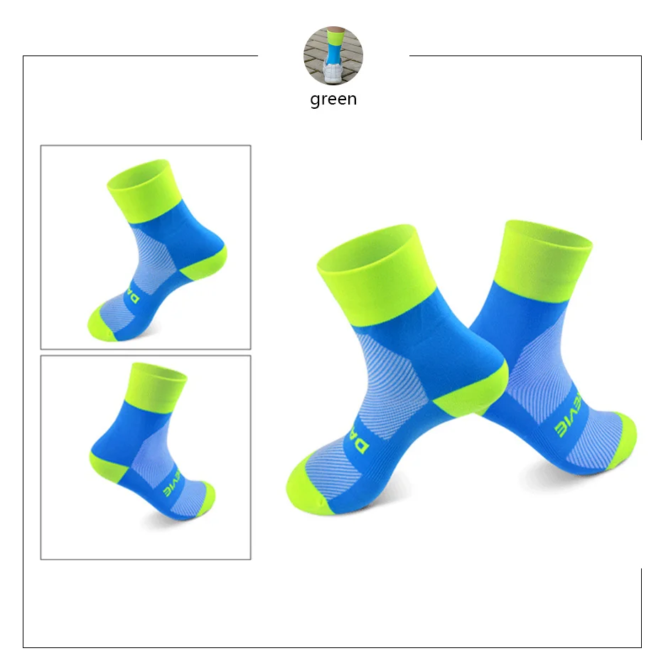 Darevie 2 пара/лот, велосипедные носки, свободный размер, профессиональные спортивные носки для мужчин и женщин, дорожный велосипед, анти-грибковый, для спорта на открытом воздухе, носки