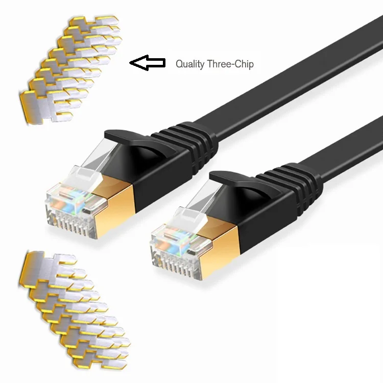 High Standard 1m 2m 3m 5m 10m 20m 30m CAT7 Flat Ethernet Network Cable ...