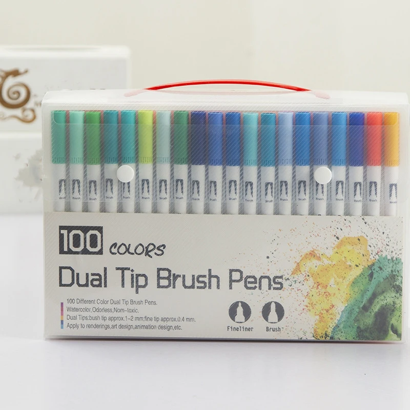 

Color Drawing Pen Painting Watercolor Art Marker Pen Color Hook Line Pen Double Head Marker Pen Tip Pen Brush School Art Suppl