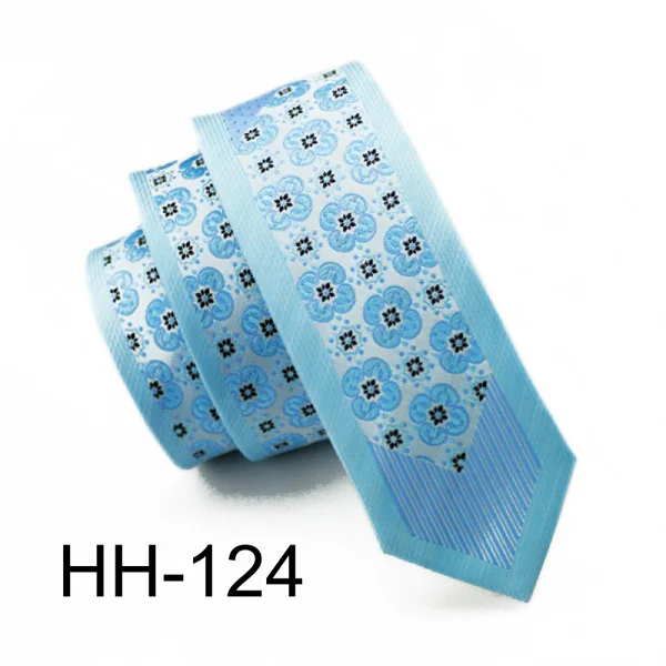 Новинка года, 20 стилей, модный тонкий галстук, узкие шелковые мужские галстуки Свадебный вечерний для жениха,, ширина 5,5/6 см - Цвет: HH124