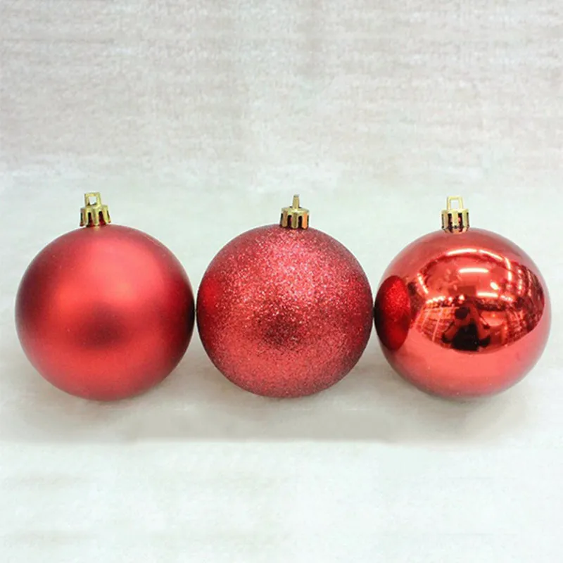 24Pcs/Lot Christmas Tree Ball Baubles Xmas Party Wedding Hanging Ornament Christmas Decoration Supplies 10 Colors