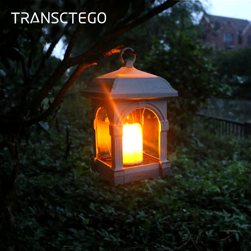 

LED Solar Light Candle Solar Lantern Light Sensor Outdoor Street Waterproof Hanging Lamp Patio Home Garden Decoration Solar Lamp
