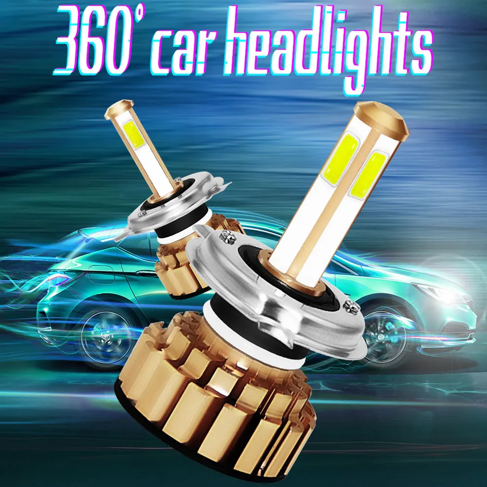 Vehemo H4/HB2/9003 светодиодный противотуманный свет лампочки Светодиодный фонарь универсальный Автомобильное освещение в сборе Замена для фар