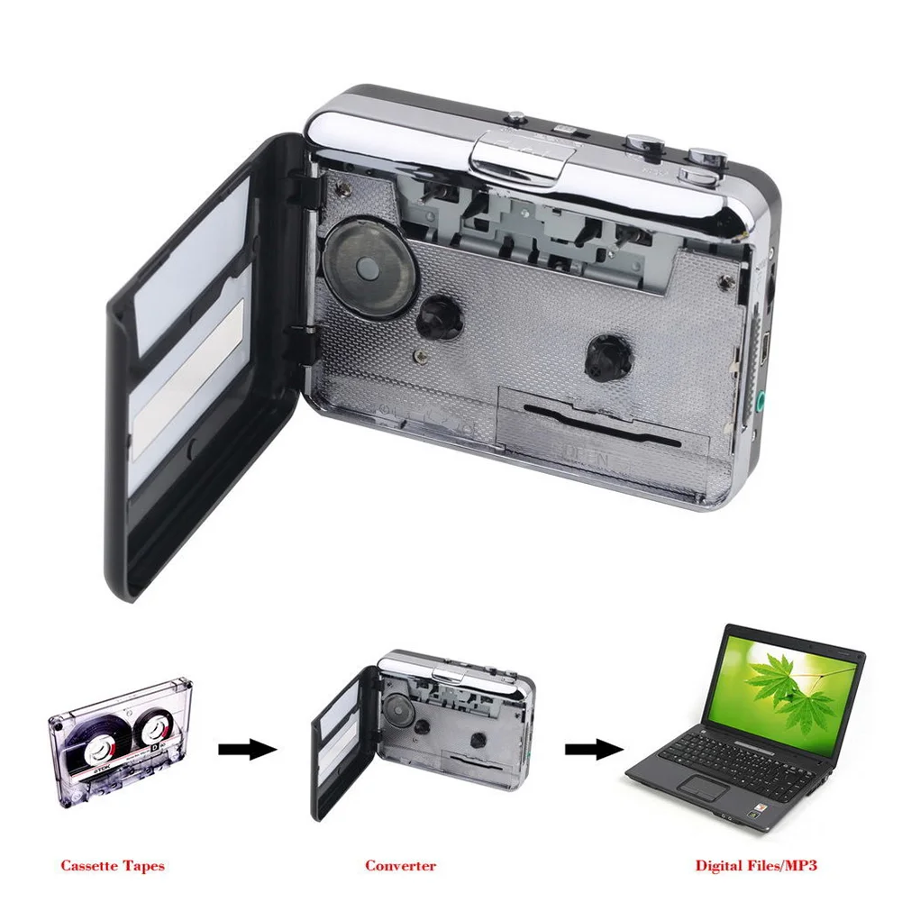 New Retro Style Portable USB Cassette Player Radio-Super USB Capture Cassette Recorder Suitable for Collection