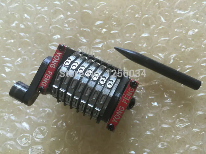 

10 pieces good quality 7 digits numbering machine Horizontal jump moth 9876543 backword