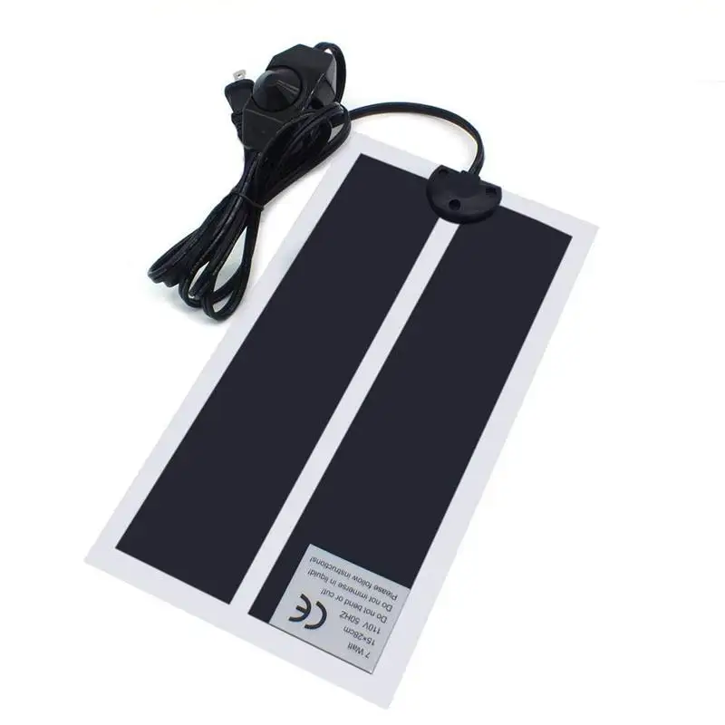 

15x28cm Heat Mat Reptile Brooder Incubator Pet Heating Pad Brew US EU Plug 6W
