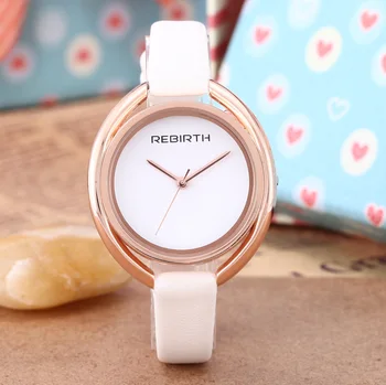 

2016 REBIRTH Brand Fashion Casual Dress Women Clock Luxury Design Ladies Watch Female Simple Thin Military Wrist Quartz Watch