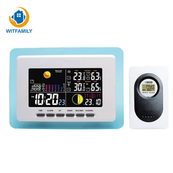 

Weather Station Digital Electronic Clock Indoor Outdoor Temperature and Humidity Display LED Nixie Alarm Clock with 3 Sensors