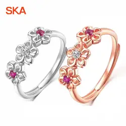 Для женщин Золотое кольцо лаконичный Классический CZ Кристалл обручальное кольцо из розового золота Цвет Австрийскими кристаллами Оптовая