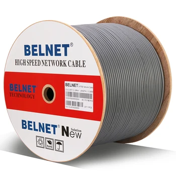 

BELNET Cat5E RJ45 Ethernet Network Cable SFTP 24AWG Copper Lan Cable twistd pair Pass Fluke Test 100Mbps 1000Ft 305M