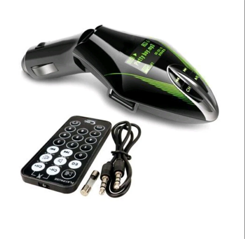 Автомобильный комплект зеленый lcd Автомобильный MP3 музыкальный плеер с функцией возврата+ Muiltlanguage+ пульт дистанционного управления беспроводной fm-передатчик модулятор