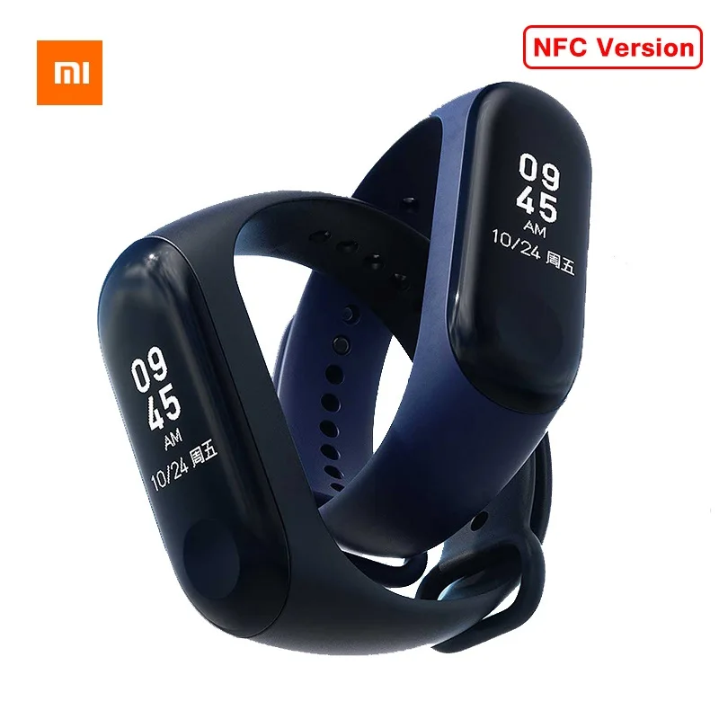 

Original Xiaomi Mi band 3 NFC Version Smart band Wristband Bracelet Mi band 3 OLED Screen Miband 3 Fitness Tracker Waterproof