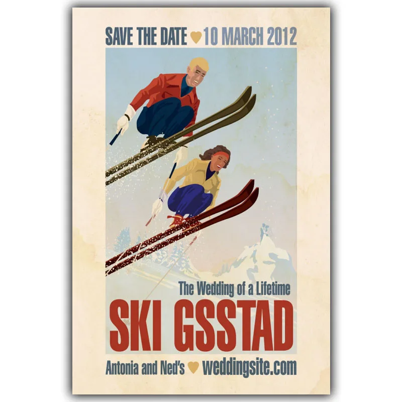 

Ski Sport Retro Poster 30x45cm 50x75cm Motivational Inspirational Quotes Art Silk Fabric Poster Print