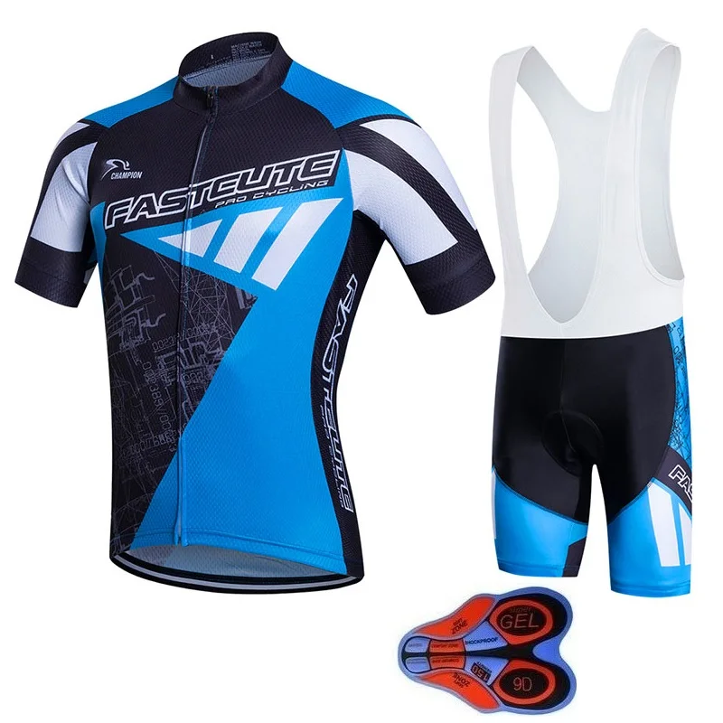 

2019 Brand Fastcute Cycling Sets Breathable Cycling Jerseys Quick-Dry Cycling Clothing Bib Shorts 9D GEL Pad thrasher clothing