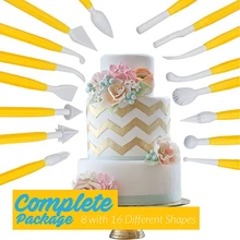 8 шт./компл. Набор для моделирования цветов помадка Сахар ремесло губчатый Торт Инструменты для украшения