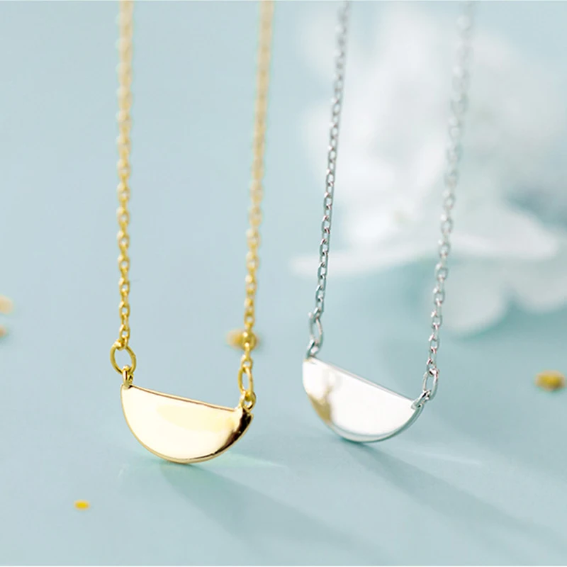 Circle Necklace 925 Silver Star Choker Kolye Gold Pendant Charm