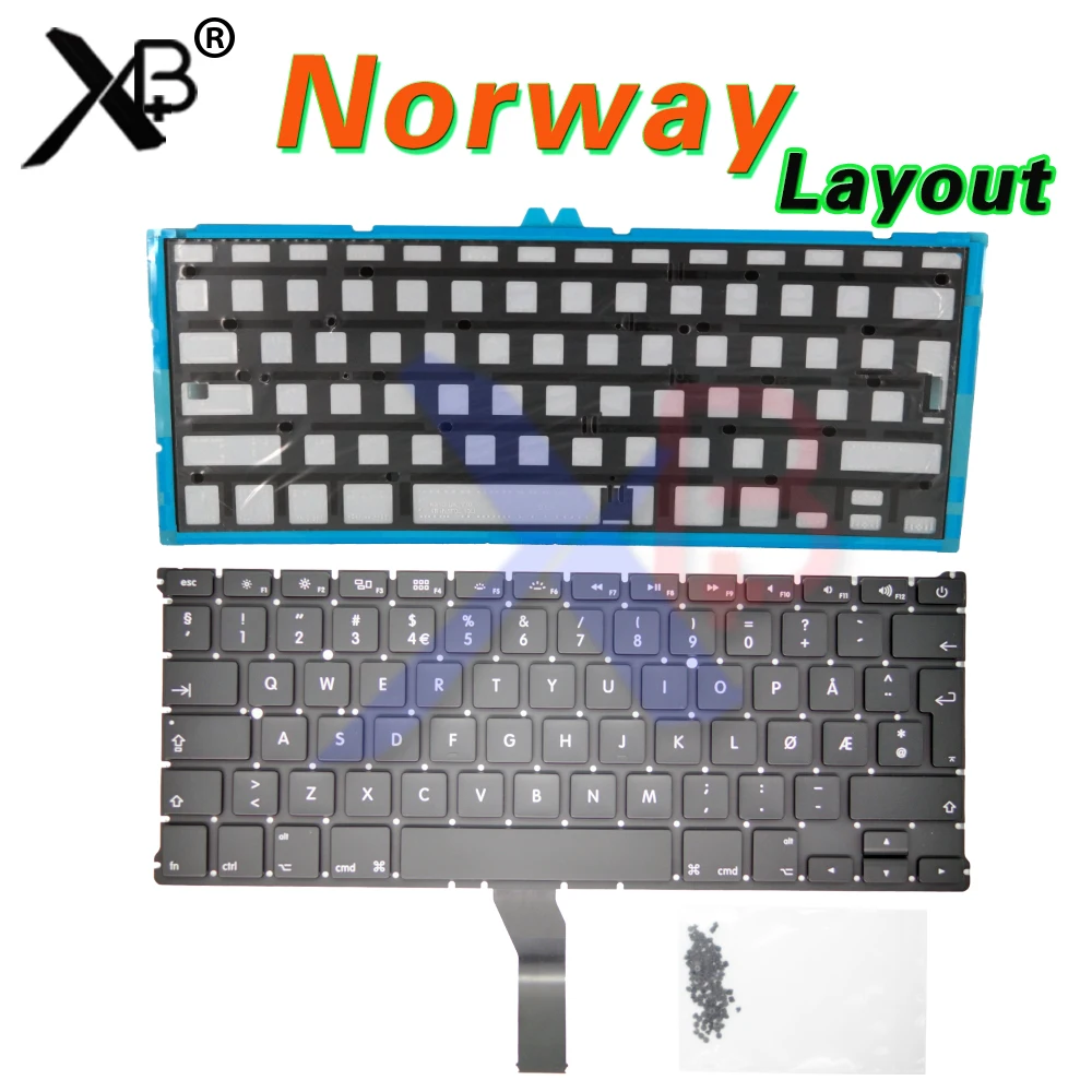 NO Norway Norwegian keyboard/Backlight Backlit+100pcs keyboard screws
