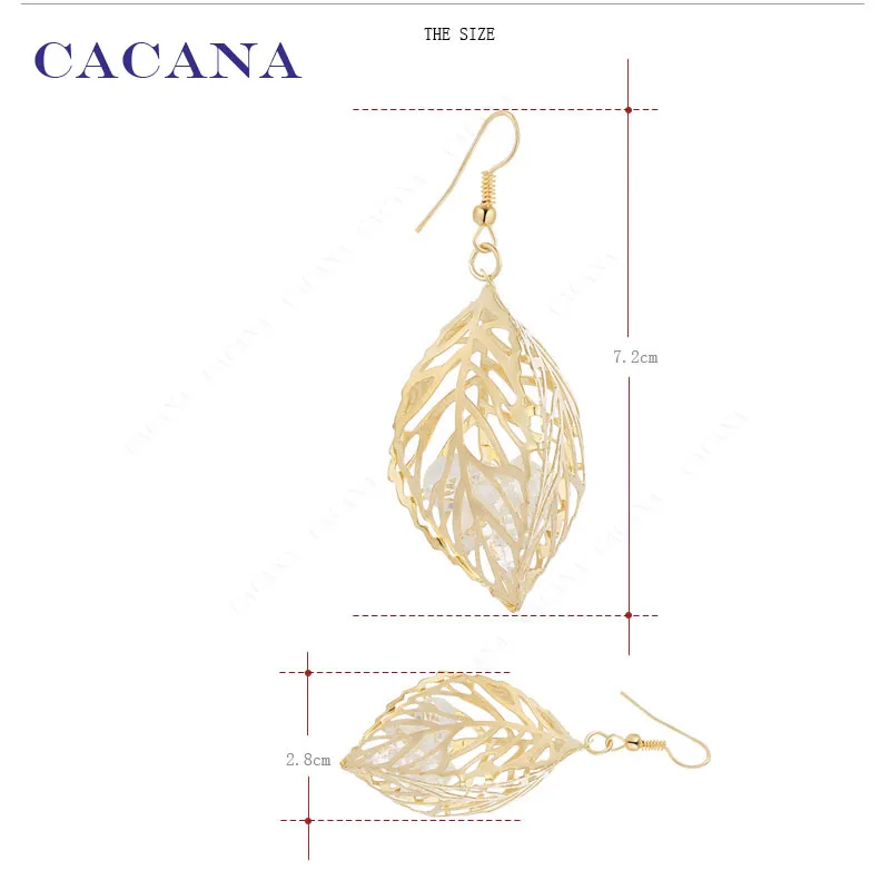 CACANA Dangle Long Earrings For Women A Basket Of CZ Bijouterie Hot Sale No.A1074 A1075