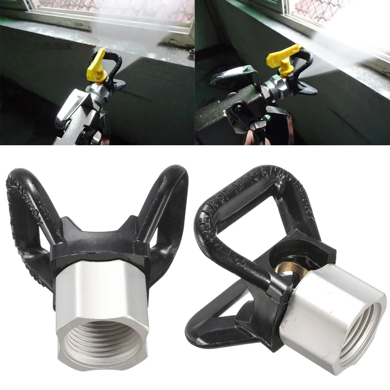 1Pc Black Airless Paint Flat Tip Guard Nozzles Seat Power Sprayer Tip Guards For Tool Parts
