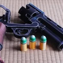 Hellboy револьвер модель оружие пистолет 3D стерео ручной работы рисунки огнестрельное оружие военные игрушки