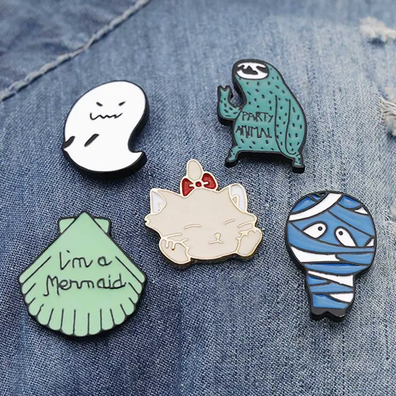 

Creative Cute Tree Cat mummy Enamel Pin Clothes badge brooch Lapel pin Cool accesorios mujer
