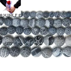 OMH оптовая продажа 6 8 10 12 мм Бесплатная доставка натуральный камень крем краб черный агат Круглые Свободные ювелирные изделия производство