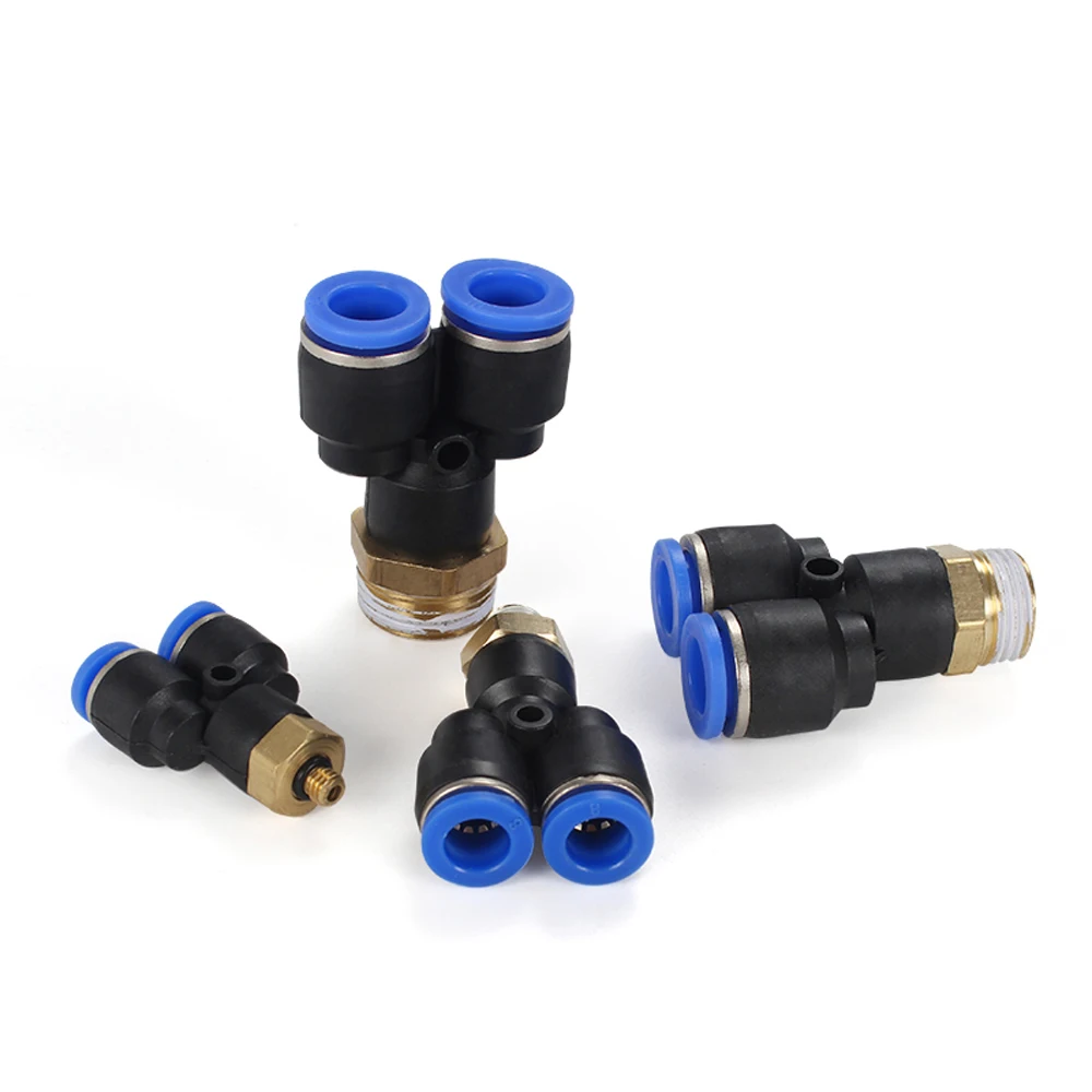 1PCS Pneumatic Air Quick Push to Connect Fitting 3/8‘’ OD "T" Tee Tube 10mm