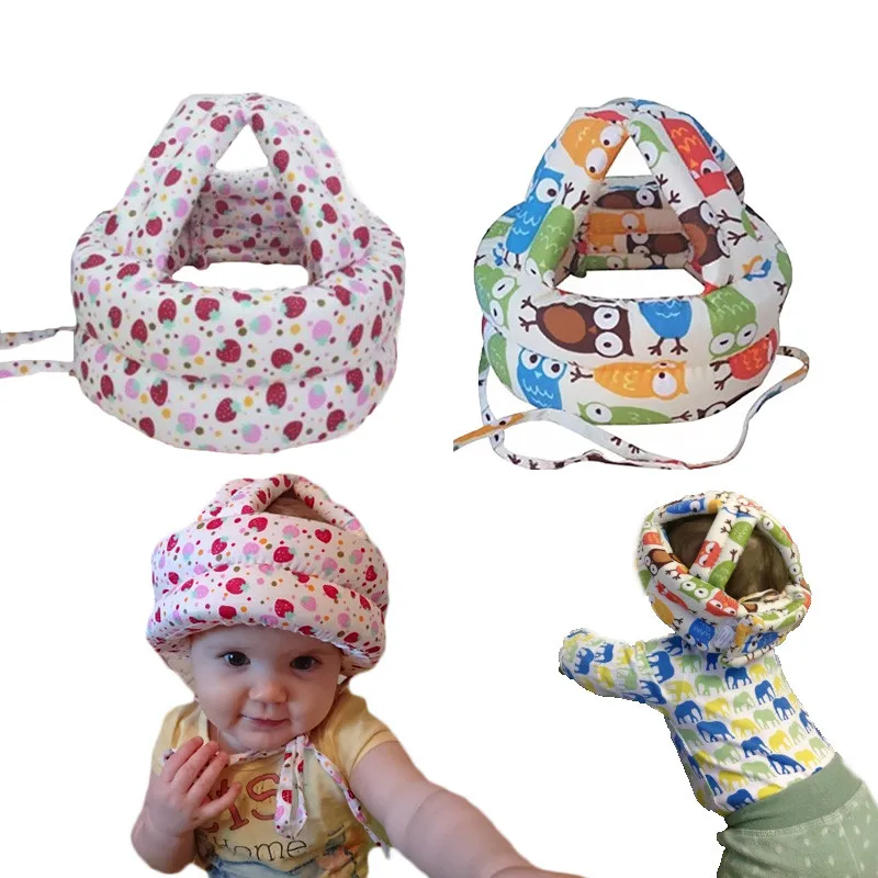 

Baby Hat Cotton Baby Girl Boy Safety Helmet Adjustable Baby Protective Cap Toddler Walk Head Security&Protection Newborn Caps