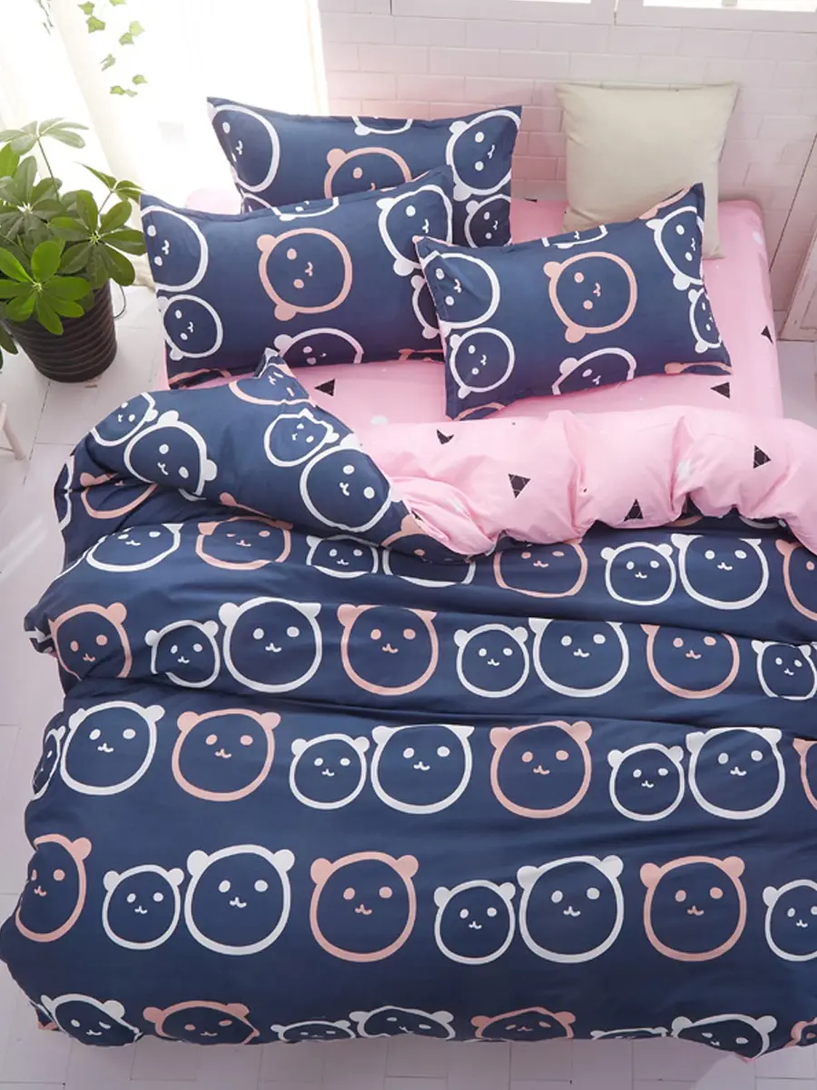 

3/4 Pcs Bed Linens Modern Simple Skin-Friendly Bed Necessaries