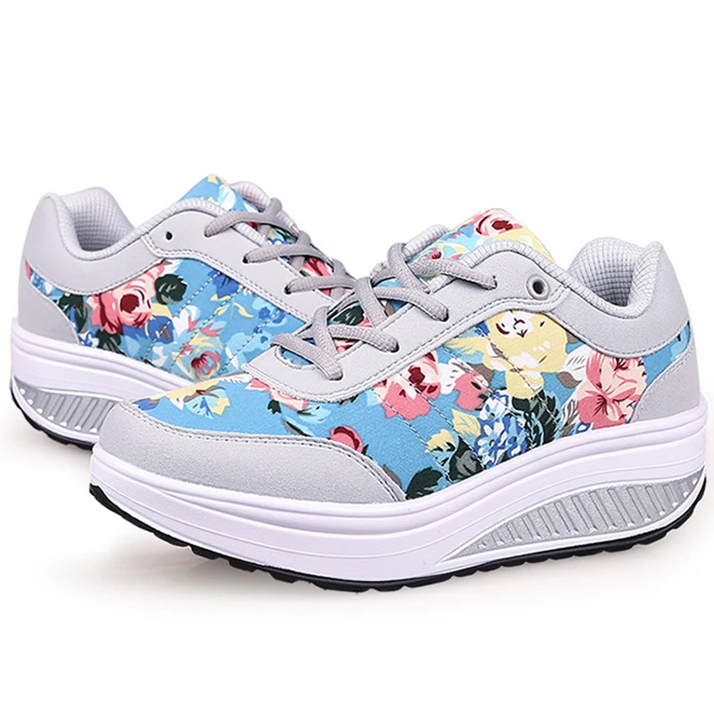 Women Casual Shoes Printed Women Canvas Shoes Tenis Feminino Fashion Lace-up Platform Sneakers WSH3302 women shoes