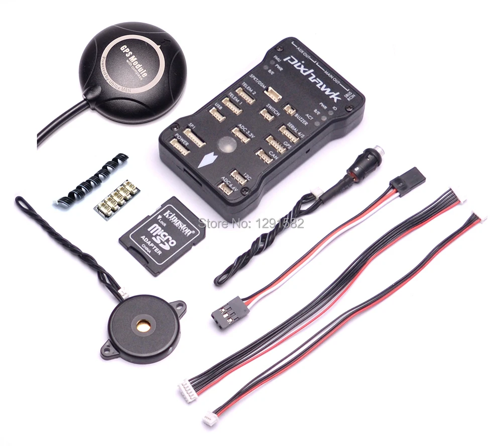 

Pixhawk PX4 Autopilot PIX 2.4.8 32 Bit Flight Controller with Safety Switch and Buzzer / 4GB Card / M8N GPS / I2C For F450