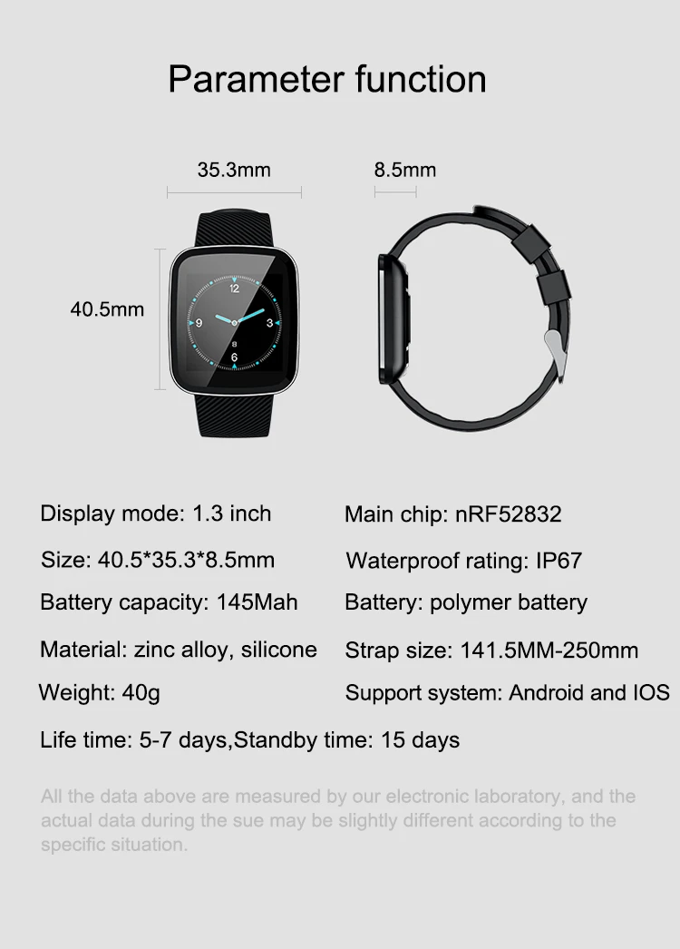 New Smart Watch Men Heart Rate Monitor Sport Fitness Bracelet with Weather Forecast Call/SMS Reminder Health Smartwatch Women