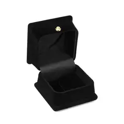 Кольцо серьги коробка ювелирных изделий Коробка Организатор выставки ювелирных изделий-черный