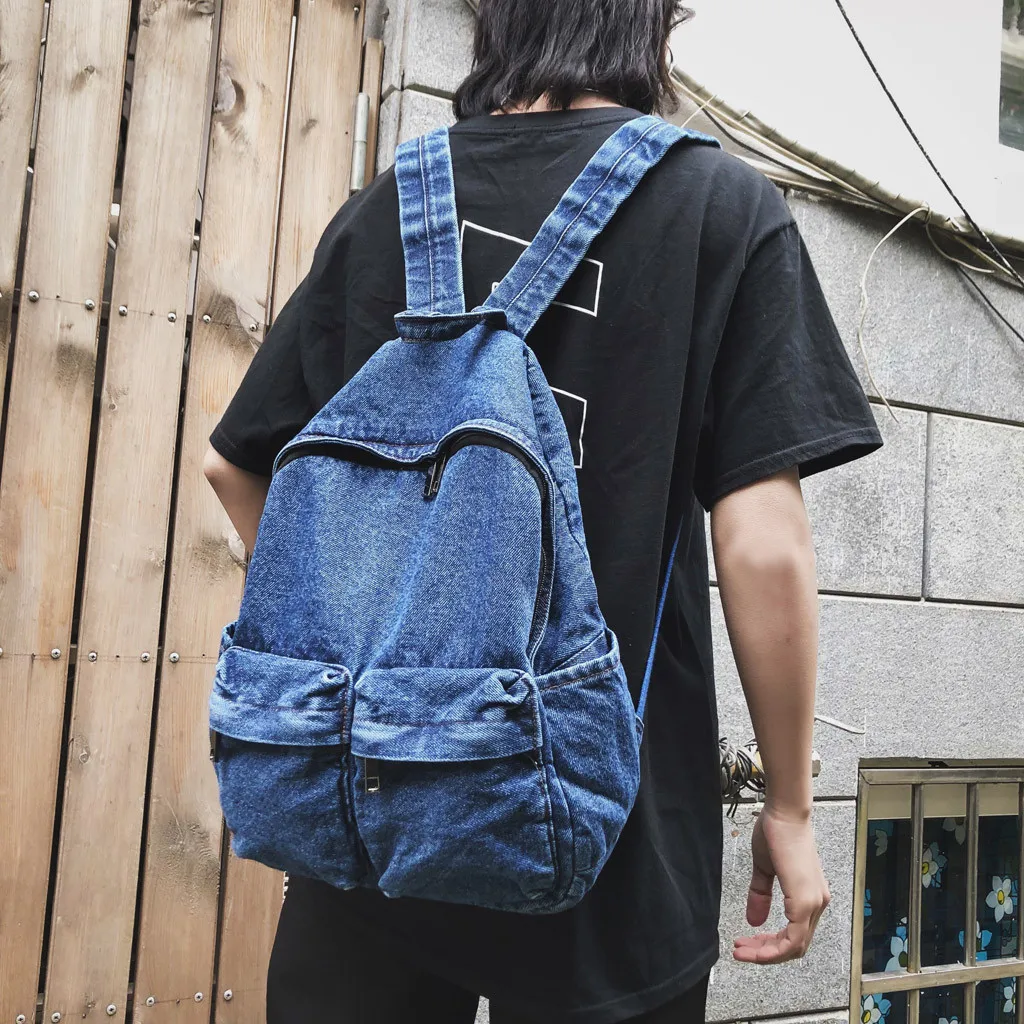 MAIOUMY женский винтажный джинсовый Ретро порт ветер Harajuku Студенческая дорожная сумка холст большой емкости школьный рюкзак 14 июня
