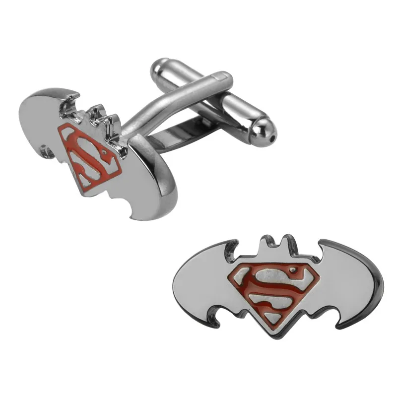 

Superman Super Man Superhero Super Hero Cufflink Cuff Link men's suit cuff cutton Biggest Promotion 3 pair pack sale