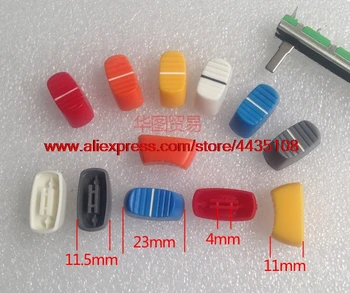 

60pcs Oval 4mm Slide Potentiometer Fader Knob Cap / Mixer Console Adjuster Switch Cap Push Button 23*11.5*11mm