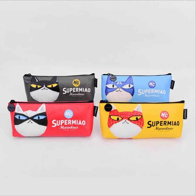 Créatif Coloré Mignon Dessin Animé Super Héros Chat Pu